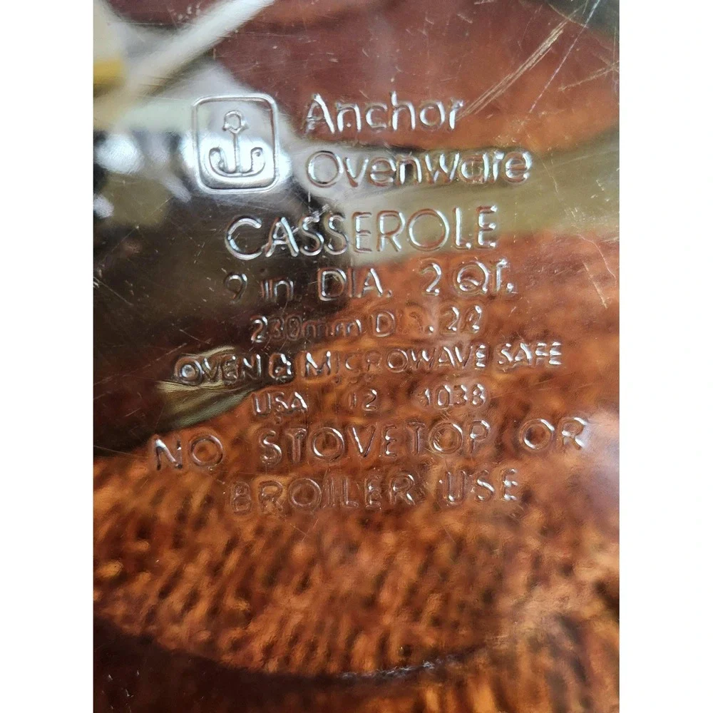 Vintage‎ Anchor Hocking Smoke Brown Glass Baking Dish